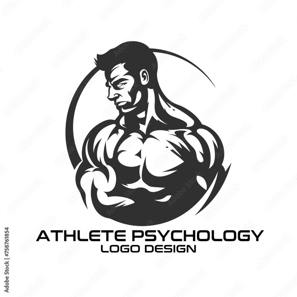 Athlete Psychology Vector Logo Design