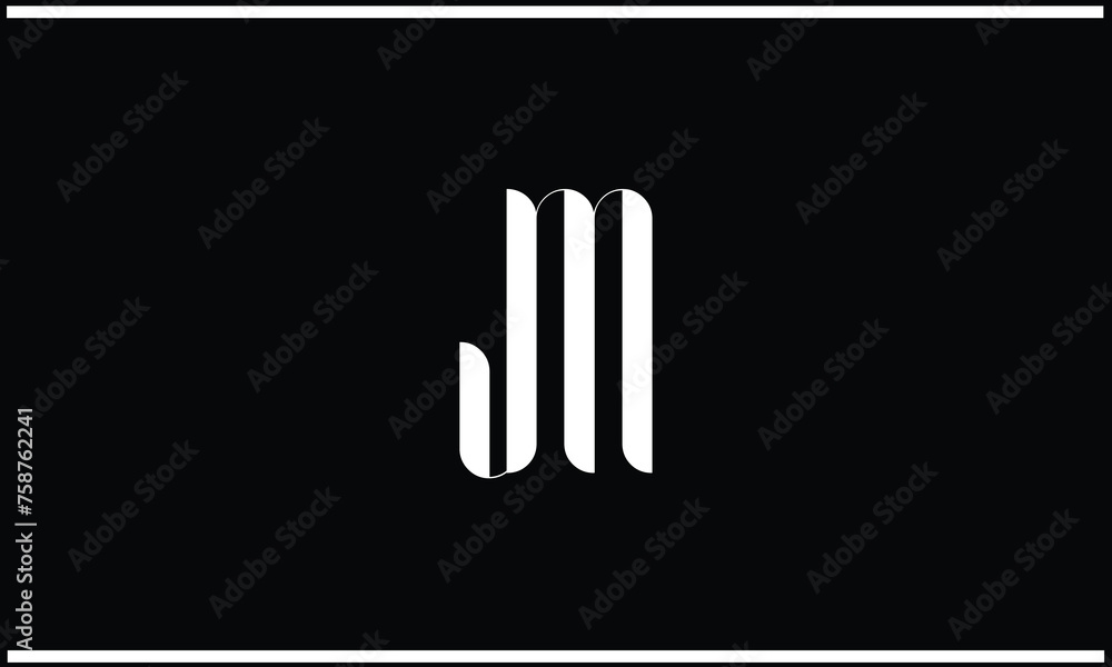 MJ, JM, M, J, Abstract Letters Logo Monogram