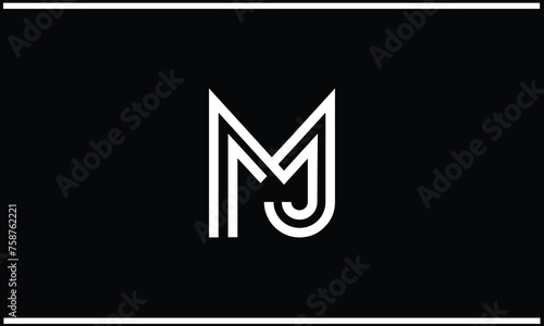 MJ, JM, M, J, Abstract Letters Logo Monogram