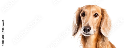 Saluki purebred beautiful breed of dog  background nature