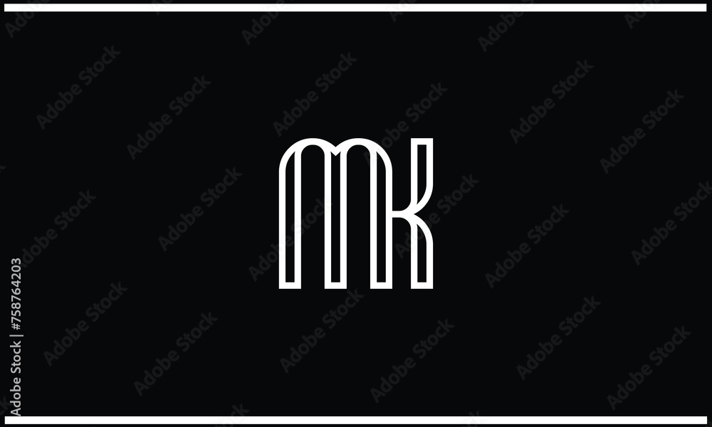 MK, KM ,K, M, Abstract Letters Logo monogram MK, KM ,K, M, Abstract Letters Logo monogram