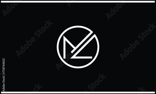 Alphabet Letters ML, LM,  Initials Logo Monogram