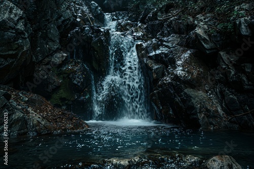 beautiful waterfall, natural water phemomena