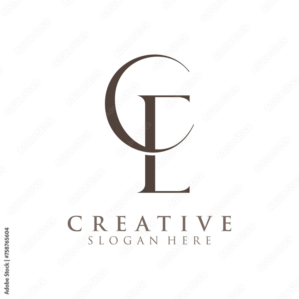 Luxury Initial CE  Monogram Text Letter Logo Design