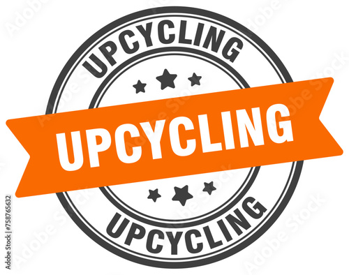 upcycling stamp. upcycling label on transparent background. round sign