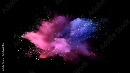 Vibrant Colorful Powder Explosion in a Striking Abstract Pattern