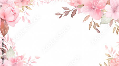 Painting watercolor floral background illustration floral nature