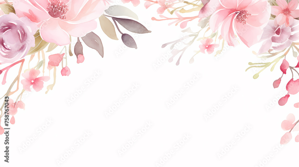 Painting watercolor floral background illustration floral nature