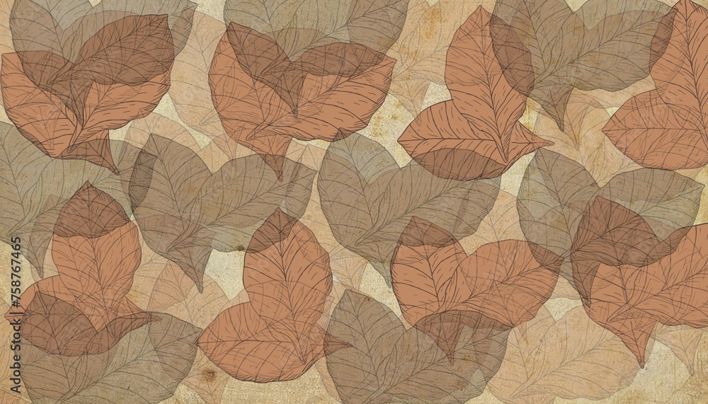 pattern with leaves background illustration 