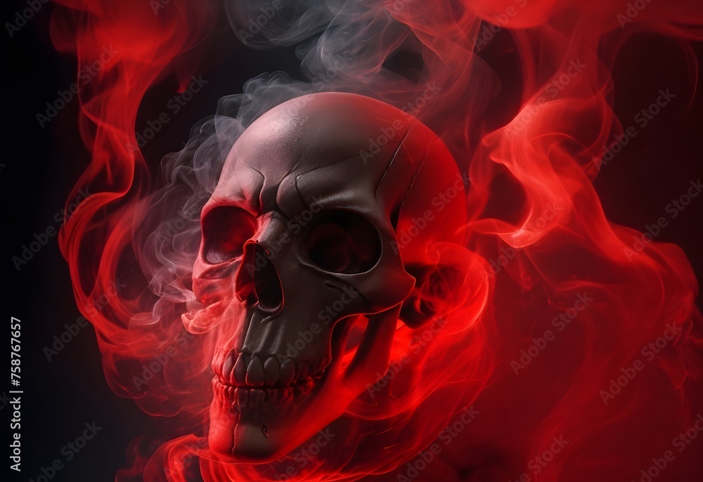 human skull with smoke human skull with smoke