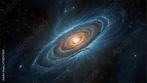 A majestic spiral galaxy ablaze with color
