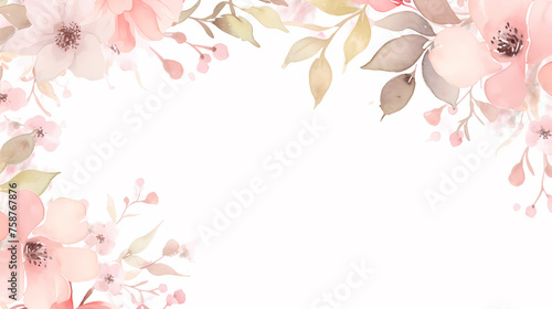 Painting watercolor floral background illustration floral nature