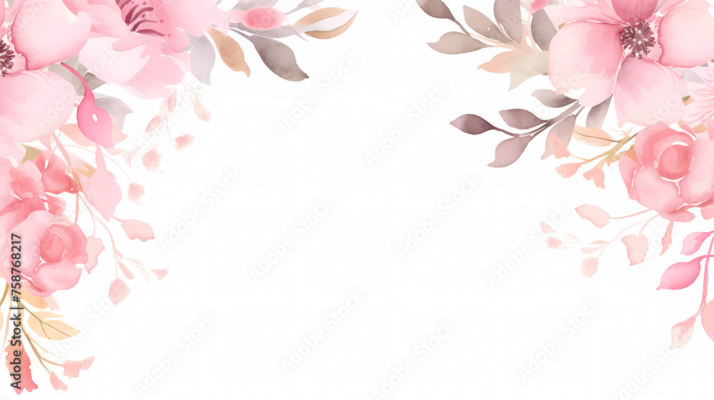 Painting watercolor floral background illustration floral nature