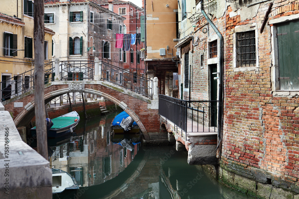 Away from crowds of tourists in Venice, there are many beautiful neighborhoods to explore with much less boat traffic.