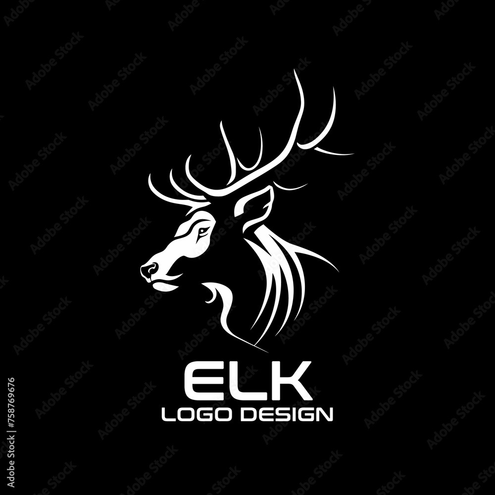 Elk Vector Logo Design Elk Vector Logo Design