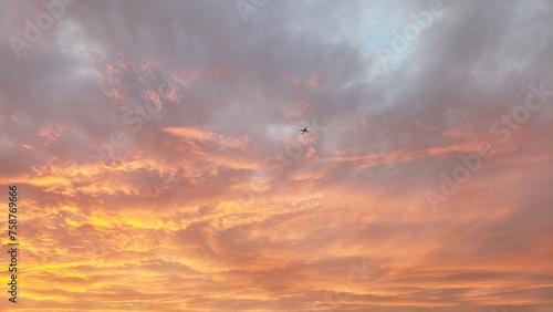 sunset in the sky