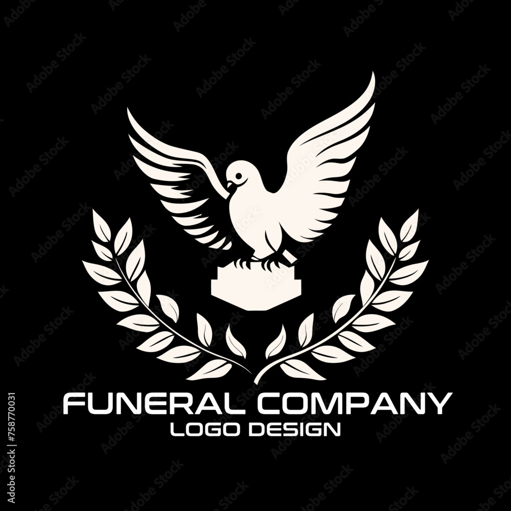 Fototapeta premium Funeral Company Vector Logo Design