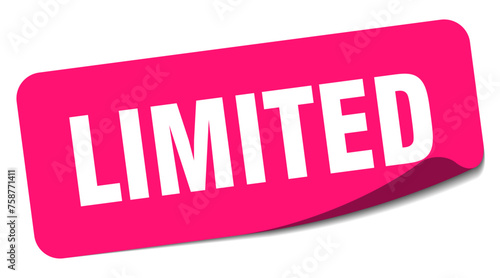 limited sticker. limited label