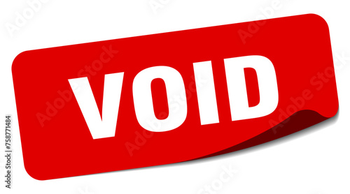 void sticker. void label