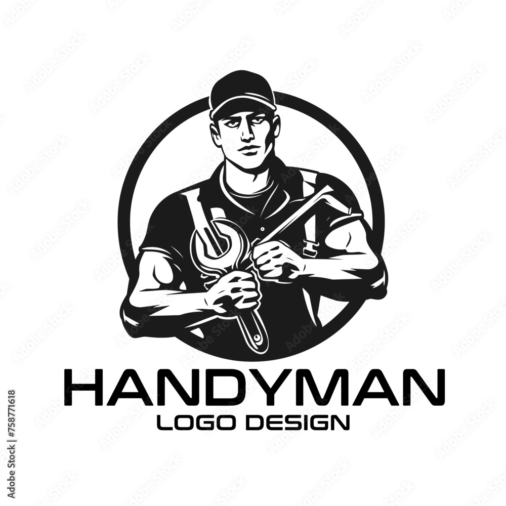 Handyman Vector Logo Design Handyman Vector Logo Design