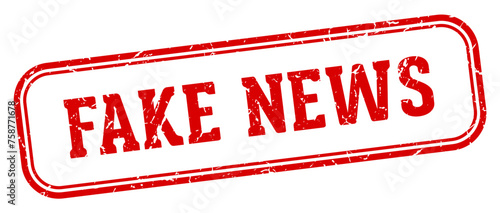 fake news stamp. fake news rectangular stamp on white background