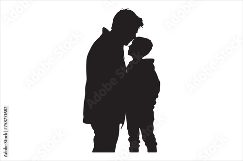 Father and daughter Silhouette, Father and Son Silhouette, Father Son and daughter Silhouette, father son and daughter silhouette tattoo.
