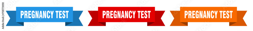 pregnancy test ribbon. pregnancy test isolated paper sign. banner pregnancy test ribbon. pregnancy test isolated paper sign. banner