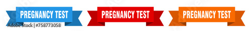 pregnancy test ribbon. pregnancy test isolated paper sign. banner