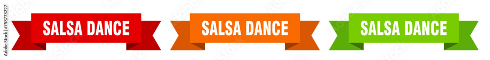 salsa dance ribbon. salsa dance isolated paper sign. banner salsa dance ribbon. salsa dance isolated paper sign. banner