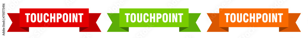 touchpoint ribbon. touchpoint isolated paper sign. banner touchpoint ribbon. touchpoint isolated paper sign. banner