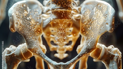 3D hologram showcasing detailed anatomy of sacrum and coccyx photo