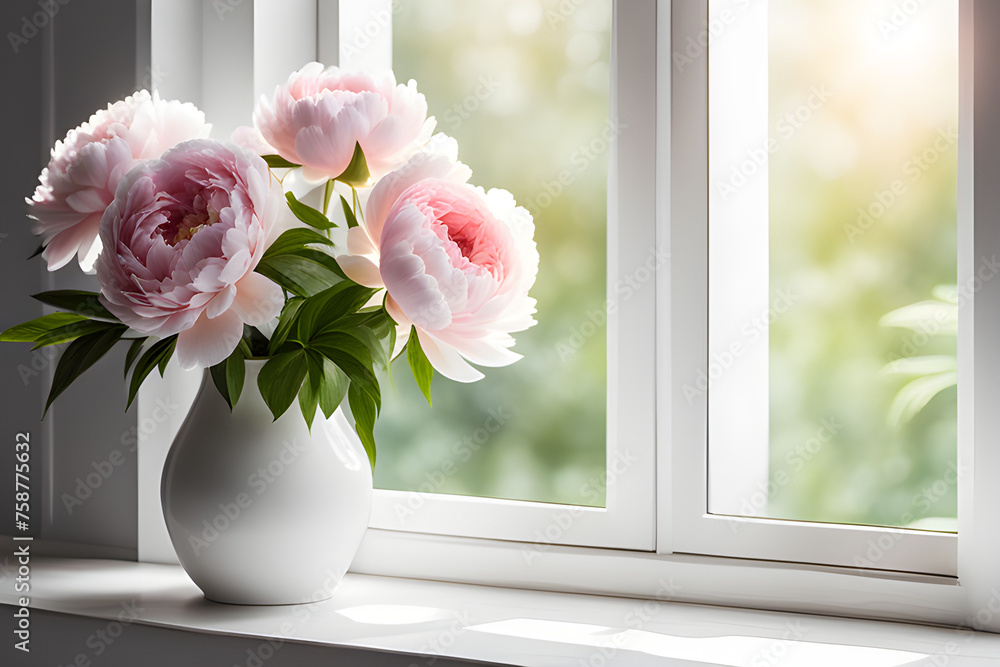 pink and white peonies flowers pink and white peonies flowers