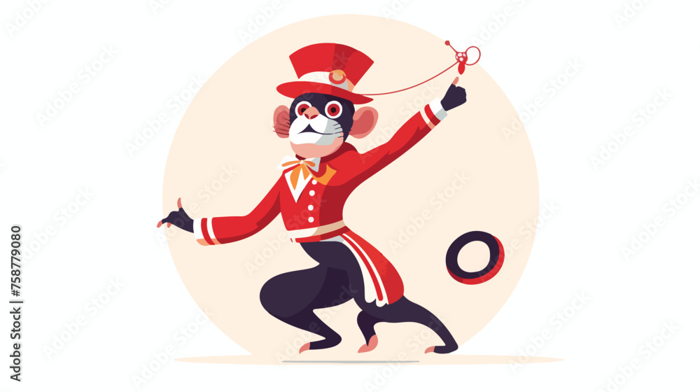 Circus monkey .vector illustration flat vector 