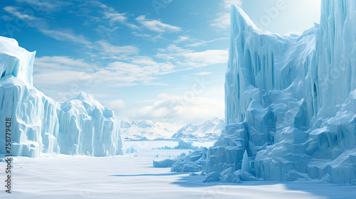 Frozen Majesty: Capturing the Beauty of Antarctica's Ice Wall photo