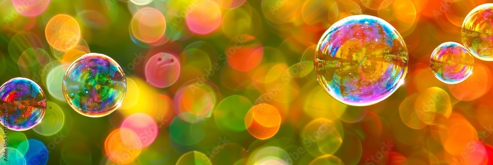 Vibrant soap bubble background reflecting a beautiful spectrum of rainbow colors Vibrant soap bubble background reflecting a beautiful spectrum of rainbow colors