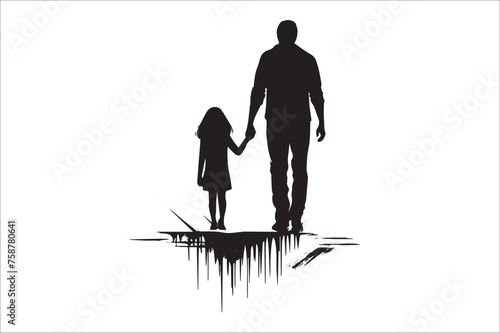 Father and daughter Silhouette, Father and Son Silhouette, Father Son and daughter Silhouette, father son and daughter silhouette tattoo.