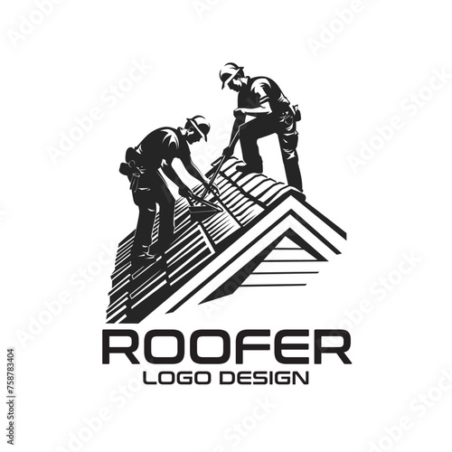 Roofer Vector Logo Design