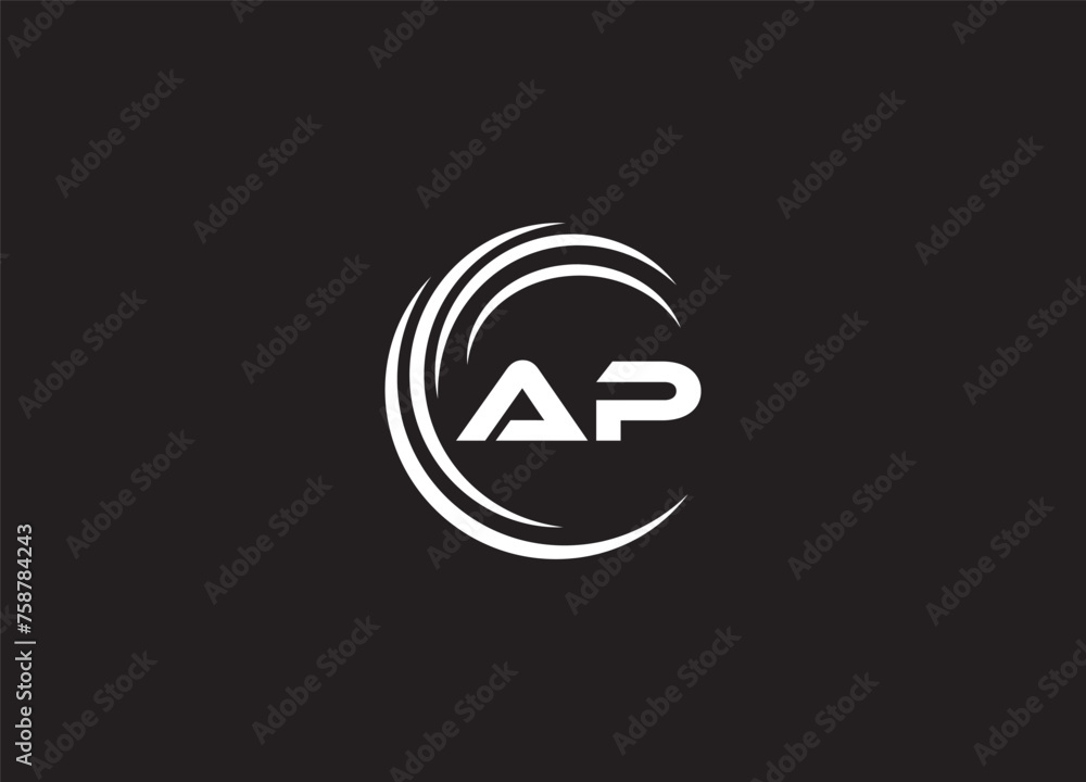 Alphabet letters Initials Monogram logo Ap, Alphabet letters Initials Monogram logo Ap,