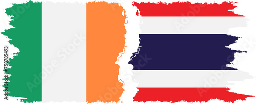 Thailand and Ireland grunge flags connection vector Free Download Thailand and Ireland grunge flags connection vector - GFXLoad