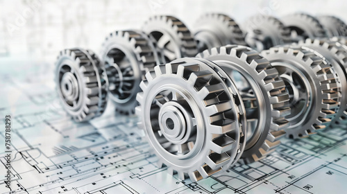 Technical Design and Engineering Concept, Precision Machinery and Gearwork in Industrial Manufacturing