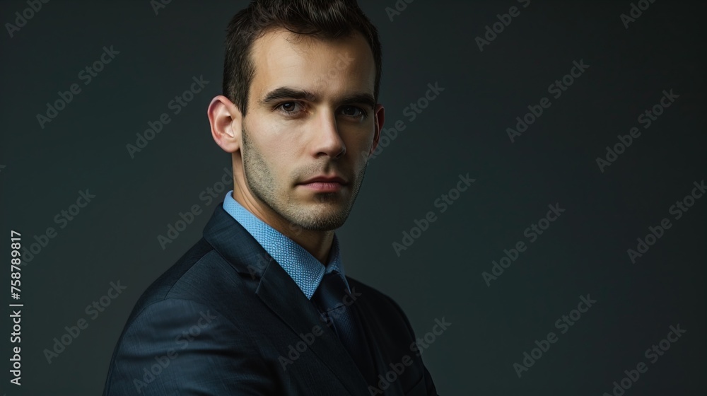 Studio business photo of a man in a suit Studio business photo of a man in a suit