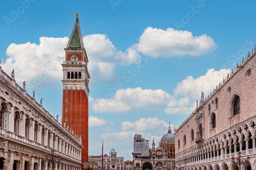 The Campanile of St. Mark's Square in Venice in Veneto, Italy © FredP