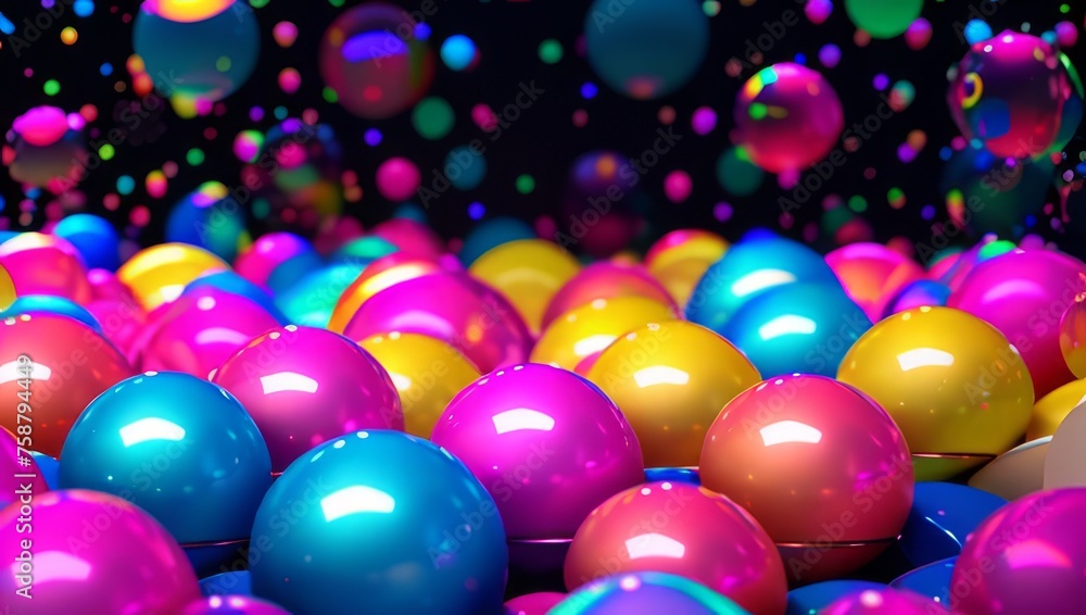 Abstract, fantasy background, for your website or blog,ball, colorful, color, sphere, easter, fun, candy, toy, round, blue, holiday, yellow, green, celebration, decoration, plastic, christmas,