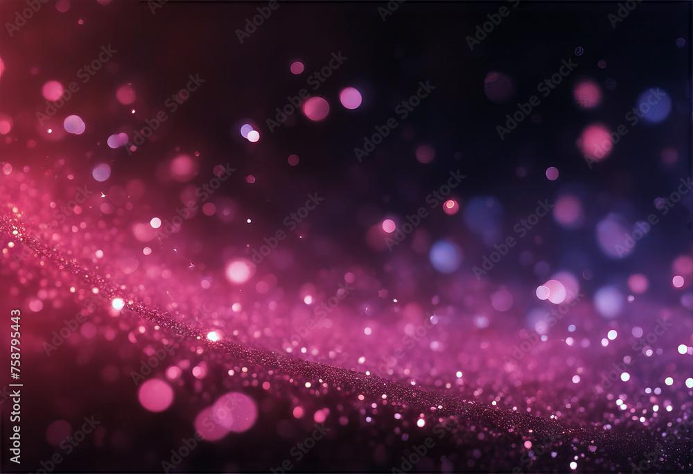 4k Abstract Particle Wave Bokeh Background - Purple Pink - Beautiful Glitter Loop stock video