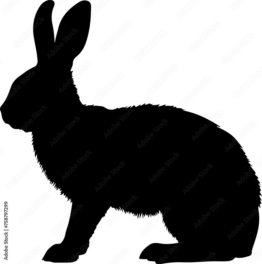 Stockvector Bunny SVG, Rabbit SVG, Bunny Silhouette SVG, Easter Bunny ...