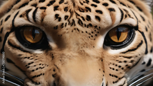 Close up of a leopard's eyes