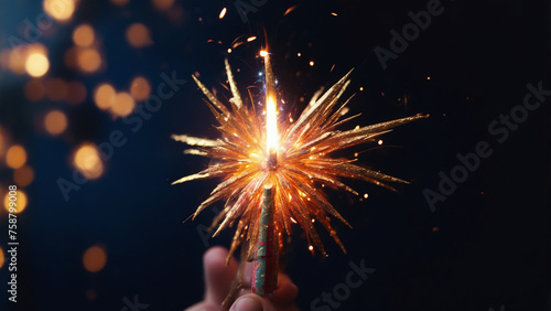 fireworks in the hand