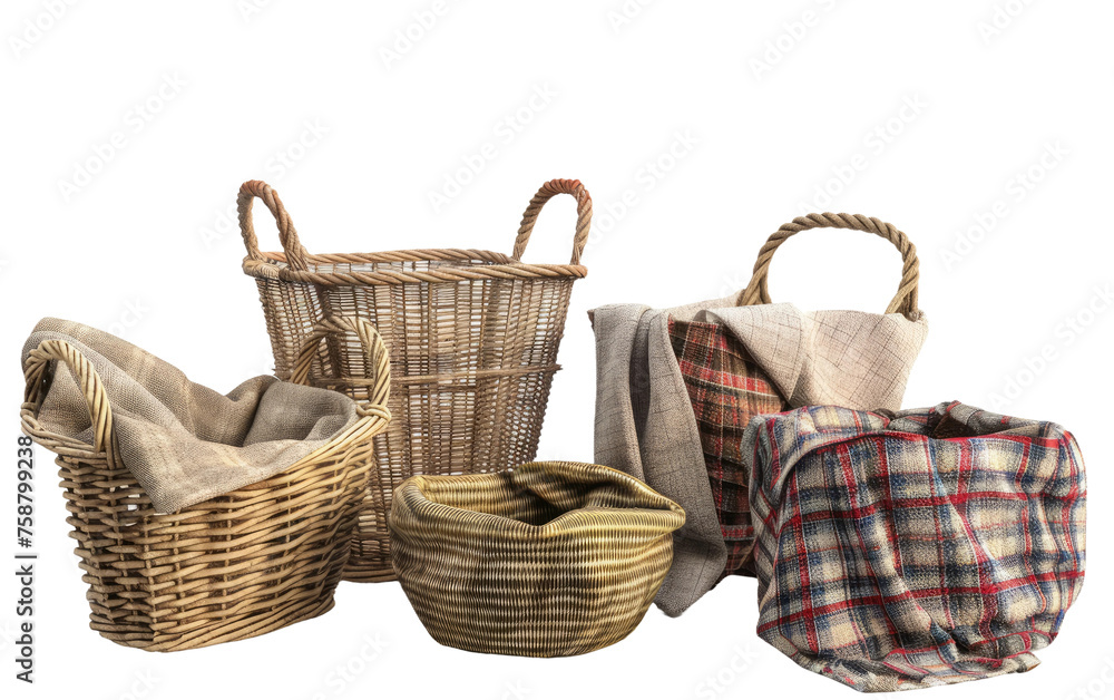 Obraz premium Fabric Bins isolated on transparent Background