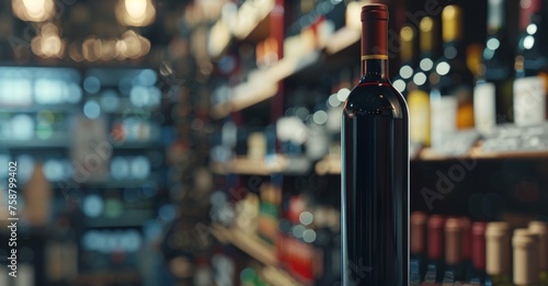 a salesman in a wine store offers a bottle of wine Generative AI