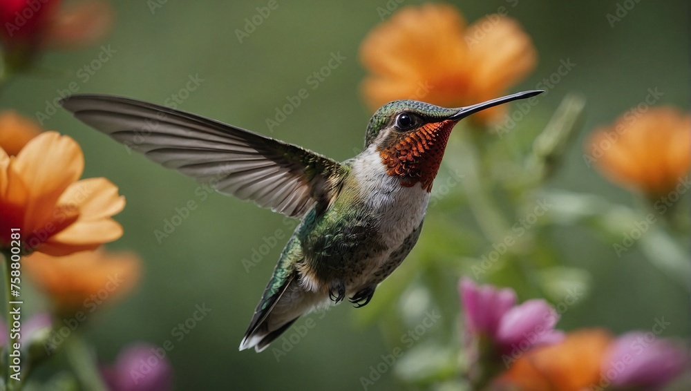 Fototapeta premium hummingbird on a flower